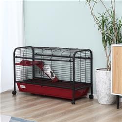 Picture of 212 Main D51-111 PawHut 41 in. Small Animal Cage Rabbit Guinea Pig Hutch Ferret Pet Play House with Feeder