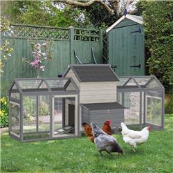 Picture of 212 Main D51-130 PawHut 100 in. Chicken Coop Wooden Chicken House Large Rabbit Hutch