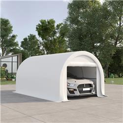Picture of 212 Main 84C-383V00WT Outsunny 16 x 10 ft. Carport Heavy Duty Portable Garage Storage Tent&#44; White