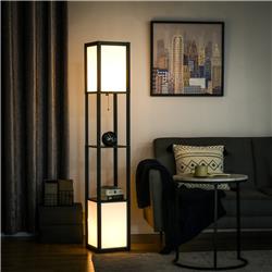 Picture of 212 Main B31-331BK 10.25 x 10.25 x 61.5 in. HomCom Modern Standing Lamps&#44; Black