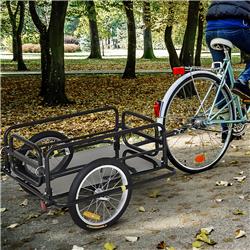 Picture of 212 Main B4-0008 Aosom Foldable Bike Cargo Trailer Bicycle Cart Wagon Trailer with Hitch 16 in. Wheels&#44; Black