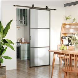 B70-060V00CR Homcom 36 x 84 in Sliding Door with 6 ft. Hardware Kit