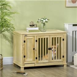 Picture of 212 Main D02-128V00ND PawHut Wooden Dog Crate&#44; Natural