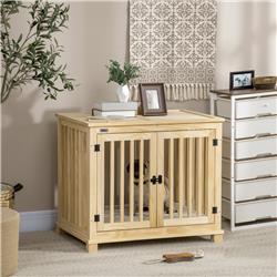 Picture of 212 Main D02-129V00ND PawHut Wooden Dog Crate Furniture with Soft Cushion