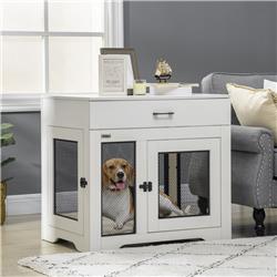 Picture of 212 Main D02-133V00WT PawHut Dog Crate Furniture with Soft Water-Resistant Cushion&#44; White