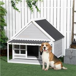 Picture of 212 Main D02-146V00LG PawHut Wooden Dog House with Porch