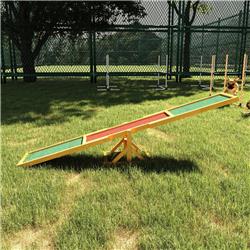 Picture of 212 Main D03-001 PawHut Wooden Dog Agility Seesaw for Training & Exercise&#44; Natural