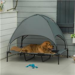 Picture of 212 Main D04-060 PawHut 48 x 36 in. Elevated Portable Dog Cot Cooling Pet Bed with UV Protection Canopy Shade