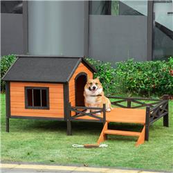 Picture of 212 Main D04-089V01 PawHut Wooden Dog House&#44; Natural