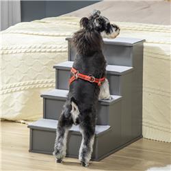 Picture of 212 Main D06-078GY PawHut Pet Stairs&#44; Gray - 15.75 x 23.25 x 21.25 in.