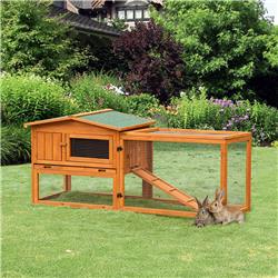 Picture of 212 Main D51-061V01 PawHut Rabbit Hutch 2-Story Bunny Cage Small Animal House with Slide Out Tray&#44; Orange