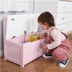 Picture of 212 Main 311-034PK Qaba 2-in-1 Kids Wooden Toy Organizer Chest Storage Box with Seat Bench Cabinet Chunk Cube with Safety Pneumatic Rod&#44; Pink