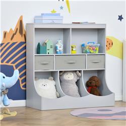 Picture of 212 Main 311-047GY Homcom Kids Bookcase Toy Storage Organizer Cabinet&#44; Gray