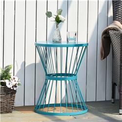 Picture of 212 Main 84B-627 Outsunny 16 in. Steel Patio End Table&#44; Blue