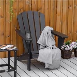 Picture of 212 Main 84B-675BK Outsunny Adirondack Chair with Cup Holder&#44; Black
