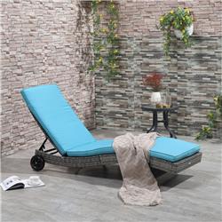 Picture of 212 Main 862-030LB Outsunny Chaise Lounge Pool Chair&#44; Sky Blue