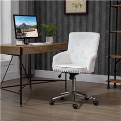 Picture of 212 Main 921-537 Homcom Velvet Desk Chair&#44; White