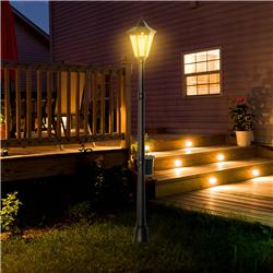 Picture of 212 Main B30-021BK Outsunny 76.5 in. Solar Lamp Post Light&#44; Black