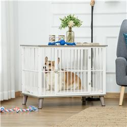 Picture of 212 Main D02-069V81GY PawHut Decorative Dog Crate Pet Cage Kennel with So ft. Cushion for Small & Medium Dogs&#44; Gray
