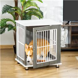 Picture of 212 Main D02-075V80 PawHut Decorative Dog Crate&#44; Gray