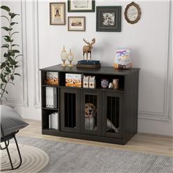 Picture of 212 Main D02-088V80CF PawHut 47 in. Dog Crate Furniture with Storage for Large Medium Dogs&#44; Brown