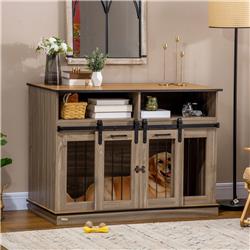 Picture of 212 Main D02-089 PawHut Dog Crate Furniture for Large Small Dogs Double Dog Kennel&#44; Oak