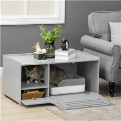 Picture of 212 Main D31-045CG PawHut Cat Hidden Litter Box Enclosure Side Table&#44; Gray