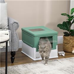 Picture of 212 Main D31-061V00GN PawHut Cat Litter Box with Lid&#44; Green
