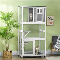 Picture of 212 Main D32-019V00CG PawHut Outdoor Cat House - 36 in.