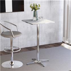 Picture of 212 Main 02-0175 Homcom 24 in. Adjustable Square Stainless Steel Top Aluminum Standing Bistro Bar Table