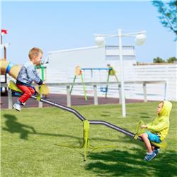 344-006 Homcom Kids Spinning Seesaw Swivel Teeter Totter Playground Equipment 360 Rotation Child Seesaw Rocker Swing, Green & Gray -  212 Main