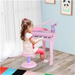 Picture of 212 Main 390-002PK Qaba 37-Key Kids Toy Keyboard Piano Musical Electronic Instrument Grand Piano with Microphone&#44; Pink