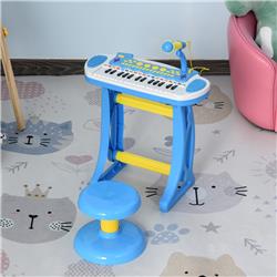 Picture of 212 Main 390-020BU Qaba Kids Toy Keyboard Piano Toddler Electronic Instrument with Stool&#44; Blue & White