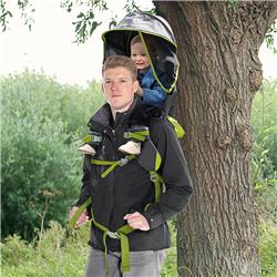 430-003 Qaba Baby Backpack Carrier for Hiking with Detachable Canopy, Green & Dark Grey -  212 Main