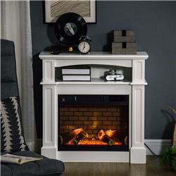 Picture of 212 Main 820-090V01WT 32 in. Homcom Electric Fireplace with Mantel&#44; White