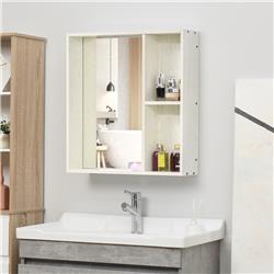 Picture of 212 Main 834-413 24.75 x 25.5 in. Kleankin Medicine Bathroom Cabinet with Mirror&#44; White Wood Grain