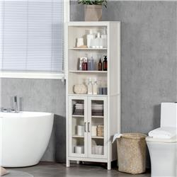 Picture of 212 Main 834-448WT 64 in. Kleankin Tall Storage Bathroom Cabinet with 6 Tier Shelf&#44; Antique White