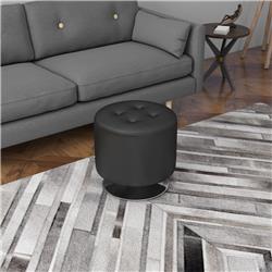Picture of 212 Main 838-103V80BK Homcom 360 deg Swivel Foot Stool Round PU Ottoman with Thick Sponge Padding & Solid Steel Base&#44; Black