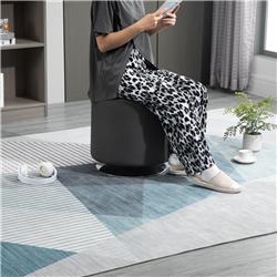 Picture of 212 Main 838-103V80GY Homcom 360 deg Swivel Foot Stool Round PU Ottoman with Thick Padding & Solid Steel Base&#44; Grey