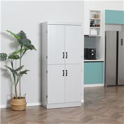 Picture of 212 Main 838-128V80GY 70 in. Homcom Kitchen Pantry - Tall Freestanding Storage Cabinet&#44; Gray
