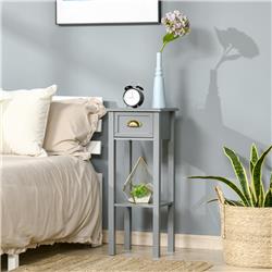 Picture of 212 Main 838-130GY Homcom 2-Tier Tall Side Table&#44; Grey