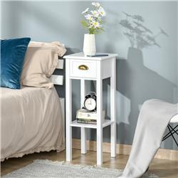 Picture of 212 Main 838-130WT Homcom 2-Tier Tall Side Table&#44; White