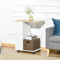 Picture of 212 Main 838-143 Homcom C Shape Sofa Side Table Mobile End Table&#44; White
