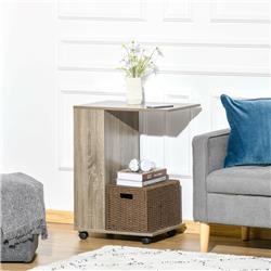 Picture of 212 Main 838-143GY Homcom C-Shaped Sofa End Table&#44; Grey