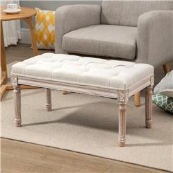Picture of 212 Main 838-160V80BG Homcom Vintage Footrest Ottoman Bench&#44; Beige