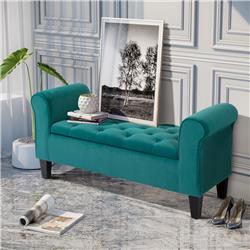 Picture of 212 Main 838-170GN Homcom Button-Tufted Storage Ottoman Bench&#44; Green