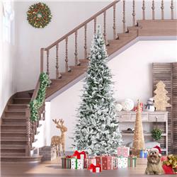 Picture of 212 Main 830-566V00GN 9 ft. Homcom Unlit Snow Flocked Pine Artificial Christmas Tree&#44; Green