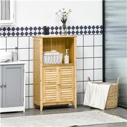 Picture of 212 Main 834-287 Homcom Bamboo Floor Living Room Organizer Tower Bathroom Cabinet&#44; Natural