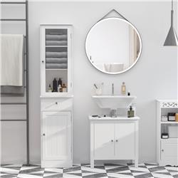 834-291 Kleankin Storage Cabinet with Doors & Shelves, White