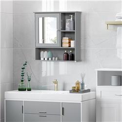 Picture of 212 Main 834-301V80GY Kleankin Bathroom Medicine Cabinet with Mirror&#44; Gray